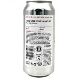 Verdant Brewing Co I Will Need Your Signature
