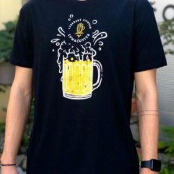Lázeňský pivovar Luhačovice Pánské tričko s krátkým rukávem, černé, vel. L, XL, XXL, XXXL - Lázeňský pivovar Luhačovice