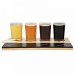 CRAFT BEER TASTING KIT Set de 4 vasos + tablita de madera para degustar 