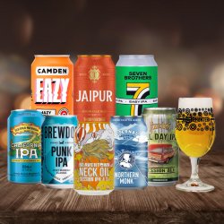 Craft IPA Mixed Beer Case with Branded Glass with Glass (8 Pack) - Beerhunter