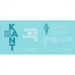 Bryggeriet KANT Dobbel Bock Dunkel --> 2724 - ØL2GO