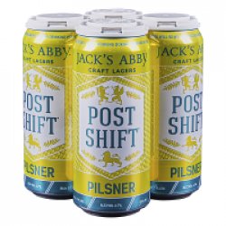 Jack Abby Post Shift Pilsner 16oz 4pk Cn - Luekens Wine & Spirits