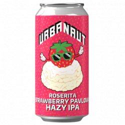 Urbanaut Roserita Strawberry Pavlova Hazy IPA 440ml - The Beer Cellar