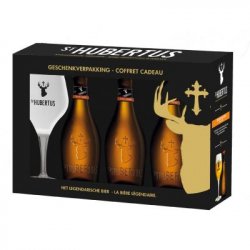 St. Hubertus Giftbox geschenk 3x33cl + glas - Prik&Tik