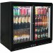 Rhino Black Glass Sliding Under Bench 2 Door Bar Fridge Energy Efficient LG Compressor - Model SG2S-B 