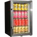 Tropical Glass Door Mini Bar Fridge Chromed Adjustable Shelves Blue Led Light And Holds 80 Cans - Model EC68-SSH Tropical Glass Door Mini Bar Fridge Chromed Adjustable Shelves Blue Led Light And Holds 80 Cans - Model EC68-SSH