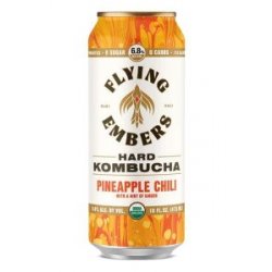 Flying Embers Pineapple Sunset Kombucha 12oz 6pk Cn - Luekens Wine & Spirits