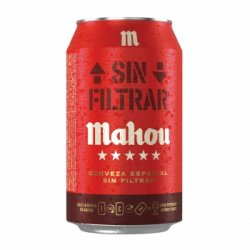 Cerveza sin filtrar Mahou 5 estrellas lata 33 cl. - Carrefour España