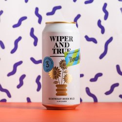 Wiper & True x Donzoko  Birthday Beer No. 3  Lager  4.2% 440ml Can - All Good Beer