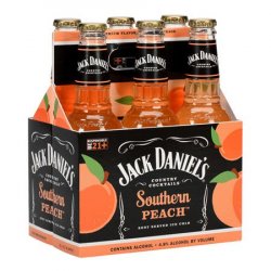 Jack Daniel's Country Cocktails Southern Peach 6 pack 12 oz. - Kelly’s Liquor