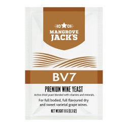 Full Body Red + White - Premium Wine Yeast BV7 - Mangrove Jacks - 8g - Brewbitz Homebrew Shop