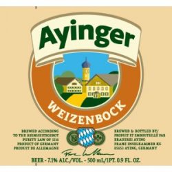 Ayinger Weizenbock 500ML - Bine & Vine