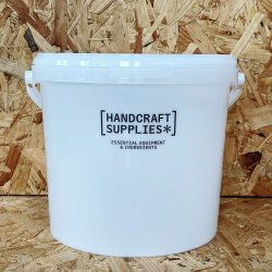 5 Litre Fermentation Brewing Bucket & Lid with Grommet for Airlock - White with Litre Markings - Brewbitz Homebrew Shop