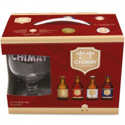 Estuche Chimay Quadrilogy 4*33 + 1 Vaso - Cervezasonline.com