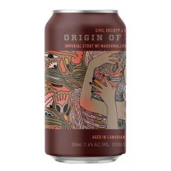 Collective Arts & Civil Society - Origin Of Darkness Imperial Stout 11.6% ABV 355ml Can - Martins Off Licence