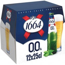 Kronenbourg 1664 sans alcool 0,0% 25cl (pack de 12) - Selfdrinks