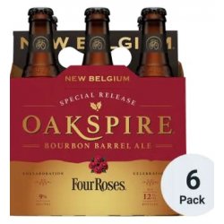 New Belgium Oakspire Bourbon Barrel Ale 6 pack 12 oz. Bottle - Petite Cellars