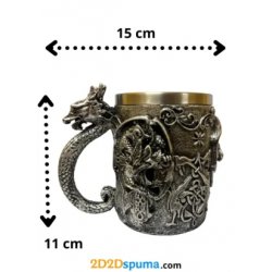 Jarra de cerveza Dragones 450ml - 2D2Dspuma