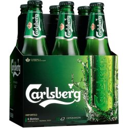 Carlsberg Beer 6 pack 12 oz. Bottle - Petite Cellars