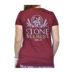 Camiseta Stone Brewing Berlin Rojo Burdeos Mujer - Beer Republic