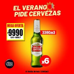 VERANO 25 - 6 Stella Artois 330Cm3 Descartable. - Almacén de Cervezas