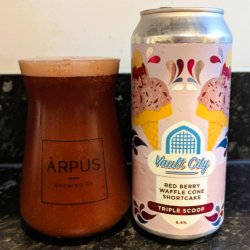 Vault City Brewing Red Berry Waffle Cone Shortcake Triple Scoop