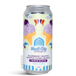 Vault City Brewing. Blueberry Muffin Waffle Cone Crunch Triple Scoop Sour - Kihoskh