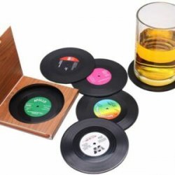 Set 6 Posavasos Vinilo - Barbudo Growler