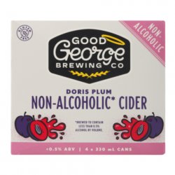 Good George Non Alcoholic Doris Plum Cider 4x330mL - The Hamilton Beer & Wine Co