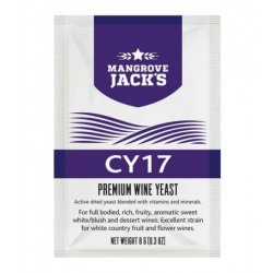 Levadura vino en polvo Mangrove Jack CY17 - 8 g - El Secreto de la Cerveza