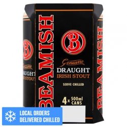 Beamish Draught Irish Stout 4 x 500ml Cans - Carry Out Off Licence