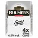 Bulmers Light Irish Cider 4 x 500ml Cans 