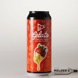 Funky Fluid  Gelato White Choc Fragola Ice Cream Sour Ale 50cl Blik - Melgers