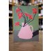 RED GEUMS PINK VASE GIFT CARD 
