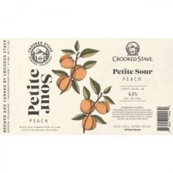 Crooked Stave Petite Sour Peach 16oz can - Bine & Vine