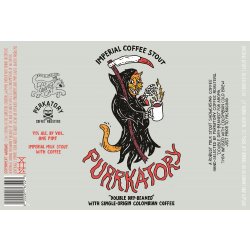 Fat Orange Cat Purrkatory Imperial Coffee Stout 16oz can - Bine & Vine