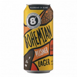 Eight Degrees- Bohemian Pilsner Lager 4% ABV 440ml Can - Martins Off Licence