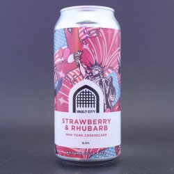 Vault City - Strawberry & Rhubarb New York Cheesecake - 6.5% (440ml) - Ghost Whale