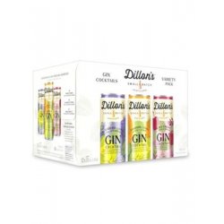DILLON'S SMALL BATCH GIN COAKTAILS VARIETY PACK 12oz 8PK CNAS - Schaefer’s
