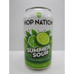 Hop Nation - Summer Sour w Cucumber & Lime 4% 355ml - Grape & Grain