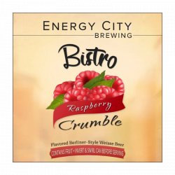 ENERGY CITY BREWING Bistro Raspberry Crumble 0,47l - Biertipp