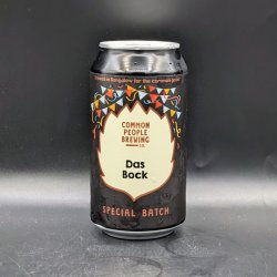 Common People Brewing Co Das Bock Dark Lager Common People Brewing Co Das Bock Dark Lager