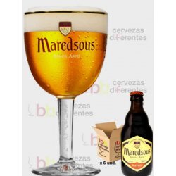 Maredsous - Pack 6 botellas 33 cl y 1 copa - Cervezas Diferentes