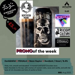 Northern Monk Brew Co DARK & WILD 2024  Stout  8.4% - Premier Hop