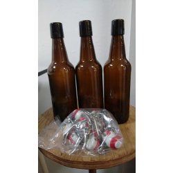 Bottles - Glass - Swing Top - Amber - 500ml (pack of 12) - waterintobeer