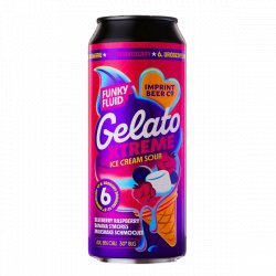 Funky Fluid  Imprint - Gelato Xtreme: Blueberry Raspberry Banana Smores Milkshake - 8.0% Fruited Sour - 500ml Can - The Triangle