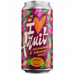 Garage project I Heart Fruit Passionfruit & Hibiscus Fruited Sour 440ml - The Beer Cellar