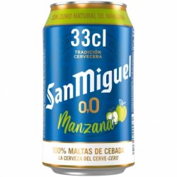 Cerveza San Miguel 0,0 alcohol con zumo de manzana lata 33 cl. - Carrefour España