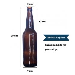 Botella Ambar Capataz 625ml caja 12 piezas - Maltosaa