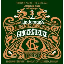 Lindemans GingerGueuze 750ML - Bine & Vine